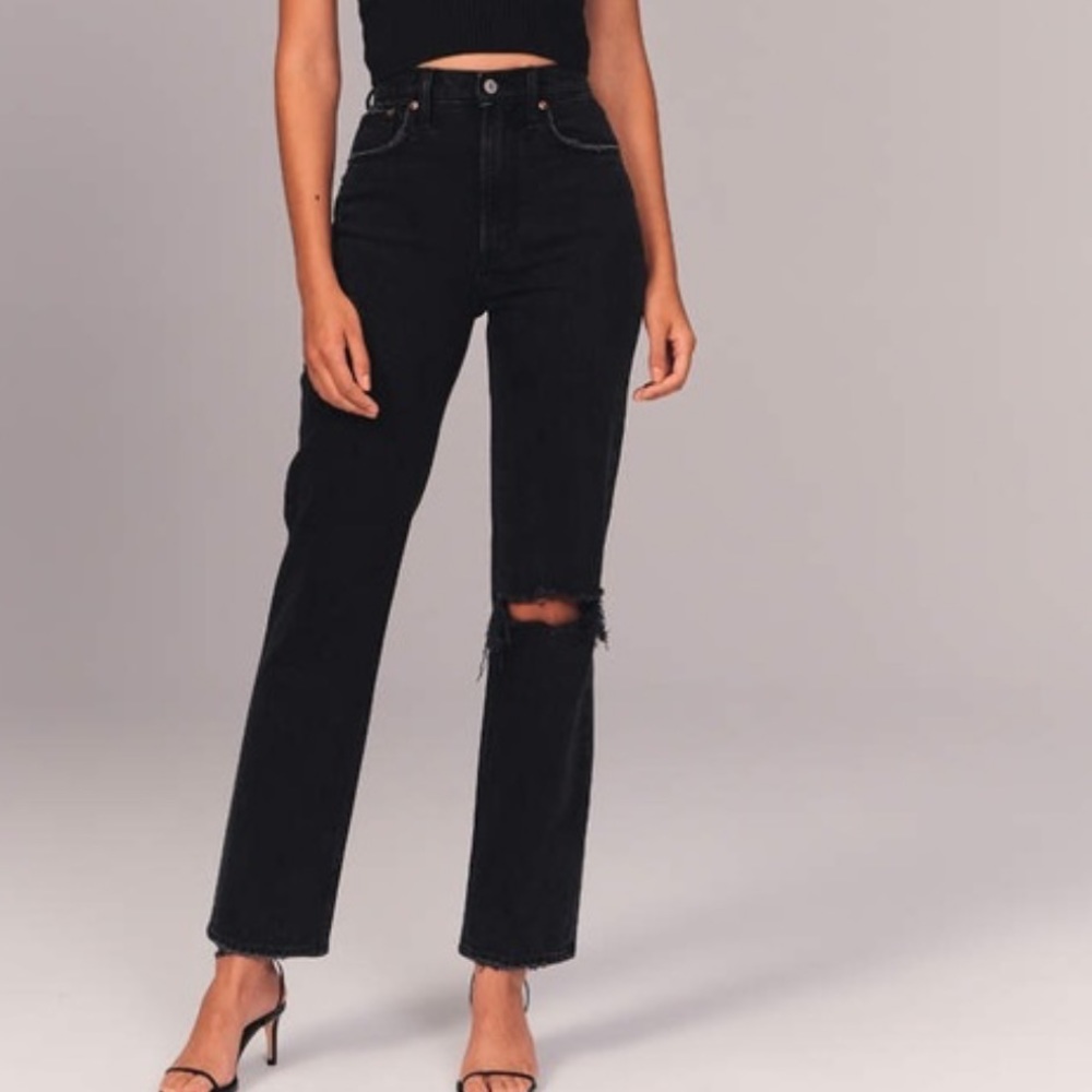 Abercrombie 90s ultra high rise jeans black